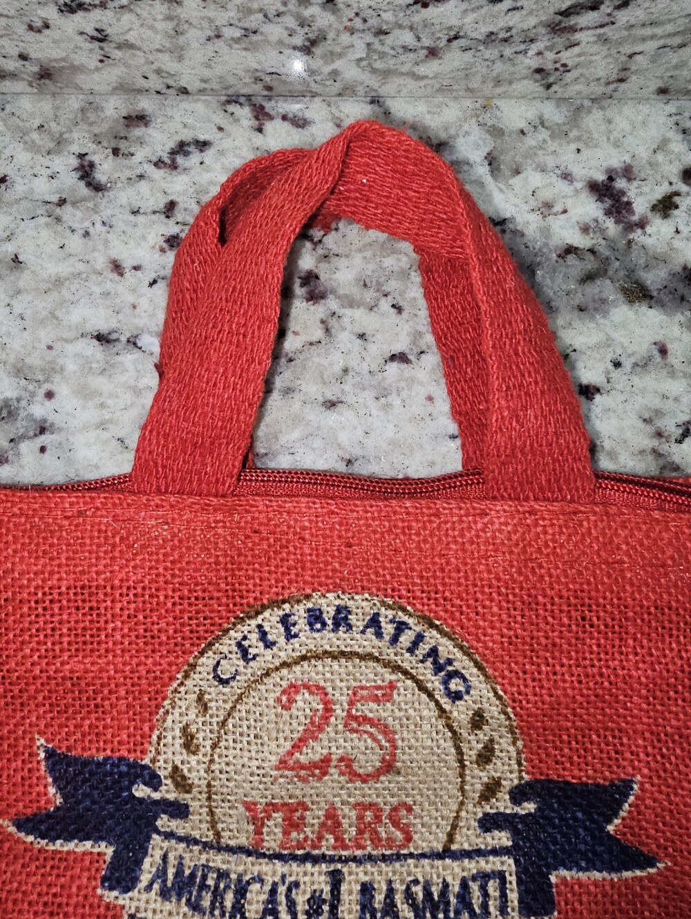 Royal Basmati Burlap Rice Tote Bag Reusable Eco Friendly - Picture 4 of 12